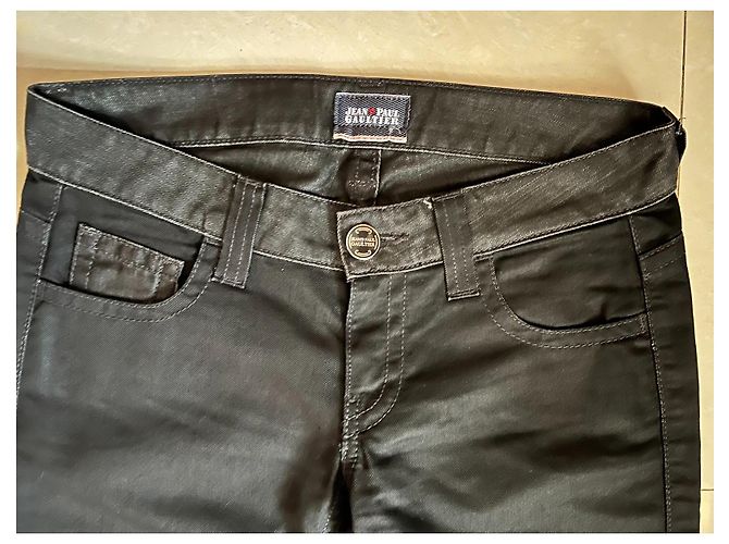 Jean Paul Gaultier Vaqueros de denim negro M - vista 3