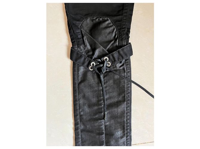 Jean Paul Gaultier Vaqueros de denim negro M - vista 4