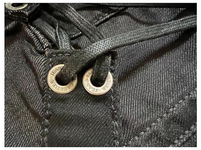 Jean Paul Gaultier Vaqueros de denim negro M - vista 5
