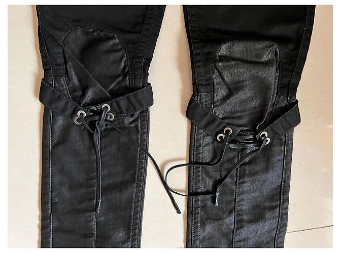 Jean Paul Gaultier Vaqueros de denim negro M - vista 6