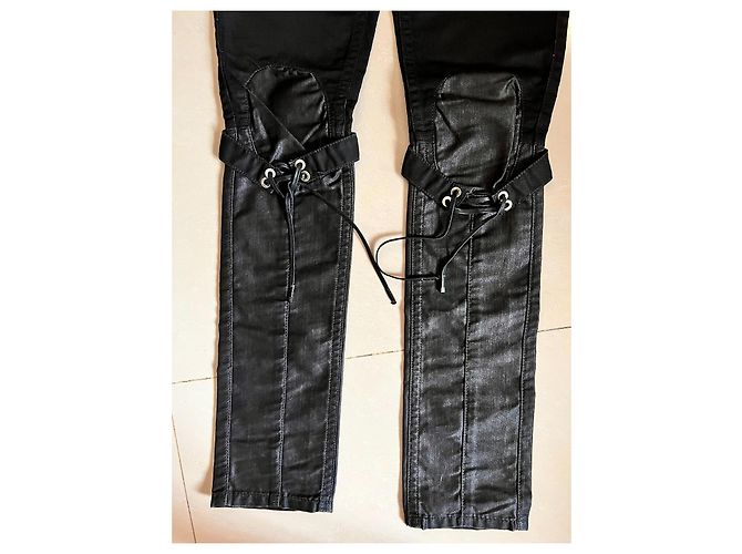 Jean Paul Gaultier Vaqueros de denim negro M - vista 7