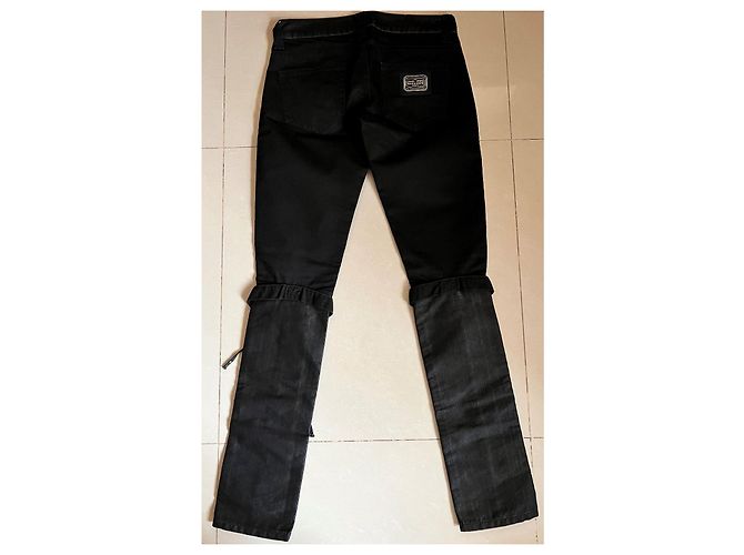 Jean Paul Gaultier Vaqueros de denim negro M - vista 8
