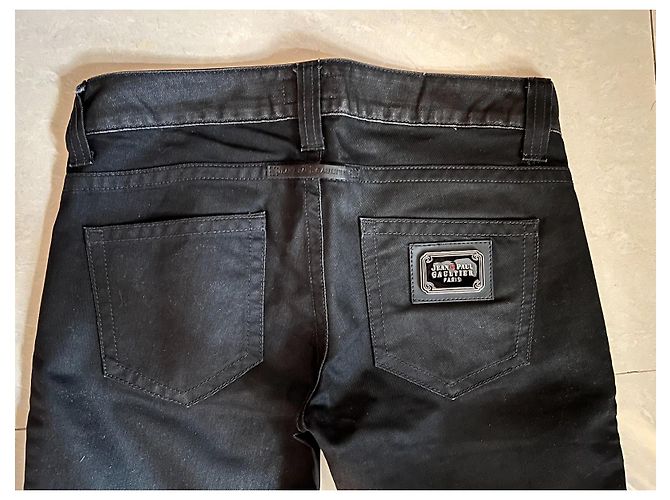 Jean Paul Gaultier Vaqueros de denim negro M - vista 9