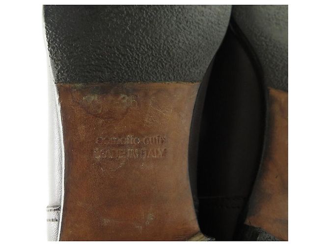 Hermès BOTAS CAVALERAS HERMES EVELYNE 36 CUERO Y SEDA MARRÓN Castaño - vista 9