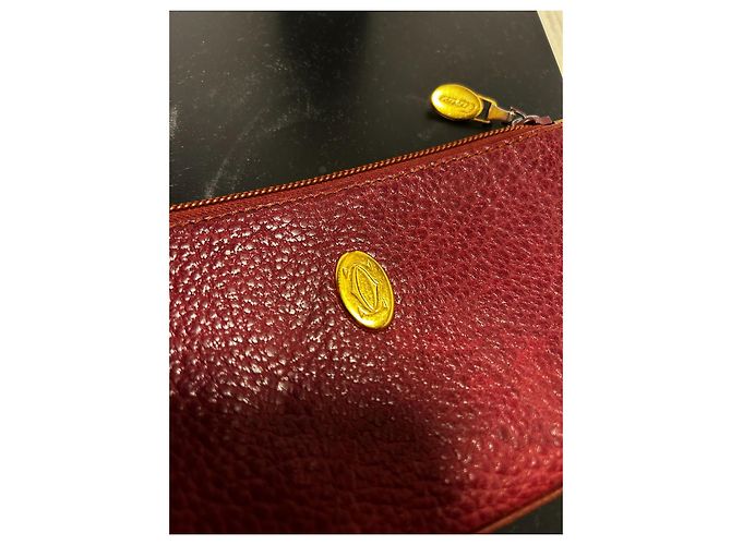 Pochette Cartier in pelle Bordò - vista 2