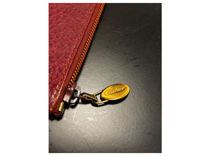 Pochette Cartier in pelle Bordò - vista 3