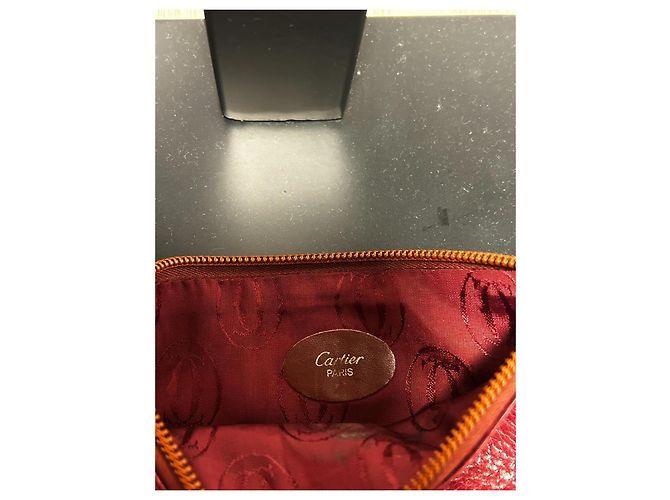 Pochette Cartier in pelle Bordò - vista 4