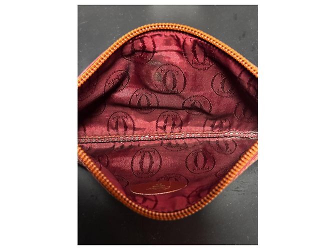 Pochette Cartier in pelle Bordò - vista 5