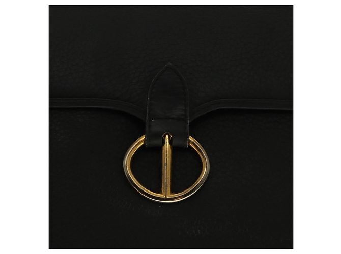 Borsa a mano Christian Dior in pelle nera e oro Auth 95744 Nero D'oro - vista 17
