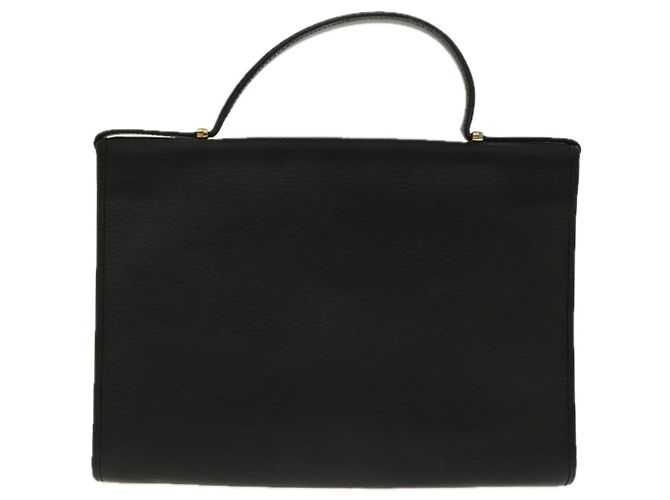 Borsa a mano Christian Dior in pelle nera e oro Auth 95744 Nero D'oro - vista 2