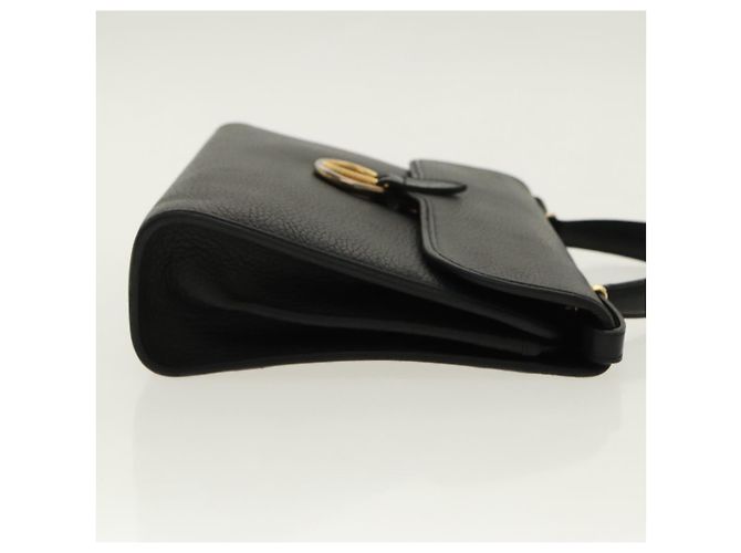 Borsa a mano Christian Dior in pelle nera e oro Auth 95744 Nero D'oro - vista 3
