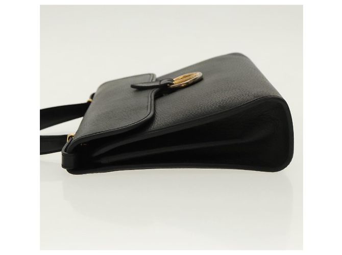 Borsa a mano Christian Dior in pelle nera e oro Auth 95744 Nero D'oro - vista 4