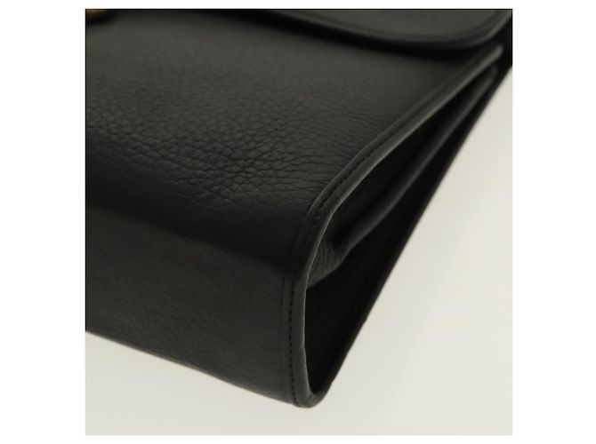 Borsa a mano Christian Dior in pelle nera e oro Auth 95744 Nero D'oro - vista 9