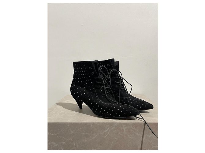 Charlotte SAINT LAURENT Botines T.EU 37 Ante Negro - vista 2