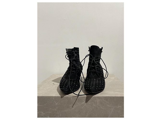 Charlotte SAINT LAURENT Botines T.EU 37 Ante Negro - vista 3
