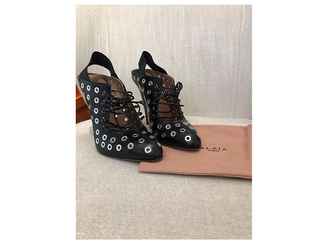 Alaïa Botines ALAIA T.EU 37.5 Cuero Negro - vista 7