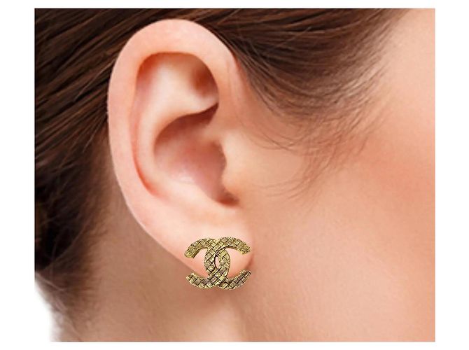 Chanel CC Ohrringe, selten! Gold hardware - Ansicht 8