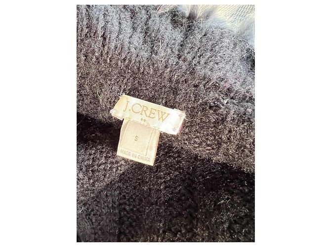 J.Crew Wollcardigan mit Fell Schwarz - Ansicht 5