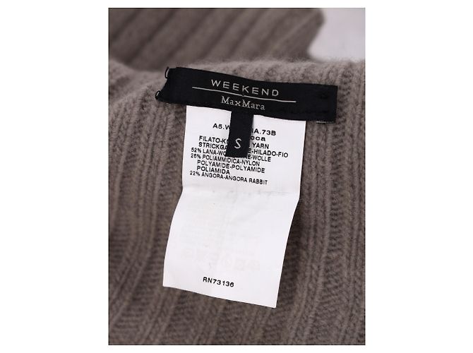 Grau gestrickter Pullover mit Reißverschluss von Max Mara Weekend - Ansicht 8