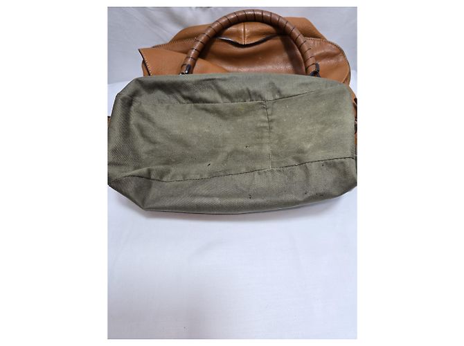 Borsa Chloé Medium Marcie in pelle di vitello grana marrone Rosso - vista 15