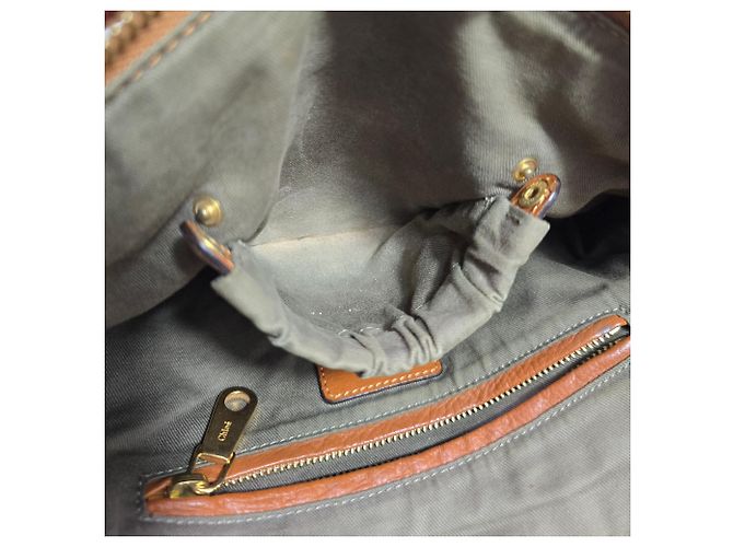 Borsa Chloé Medium Marcie in pelle di vitello grana marrone Rosso - vista 2