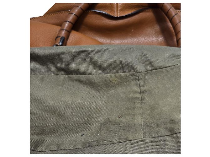 Borsa Chloé Medium Marcie in pelle di vitello grana marrone Rosso - vista 3