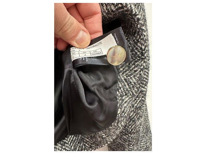 Ba&Sh Talya structured jacket grey wool alpaca - view 7