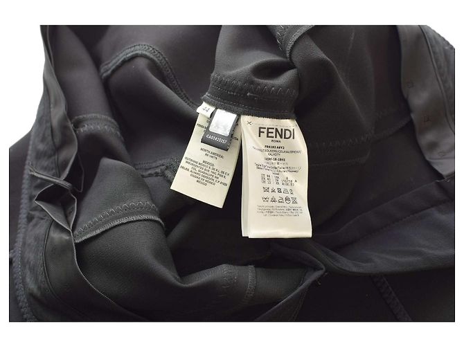 Leggings Fendi de viscosa negra con diseño de paneles Negro - vue 6