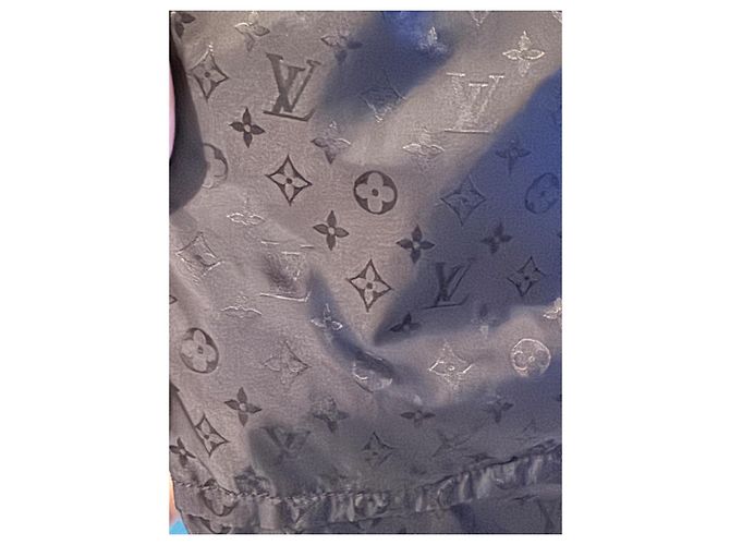 Giacca a vento Louis Vuitton Monogramma Nylon Nero - vista 9