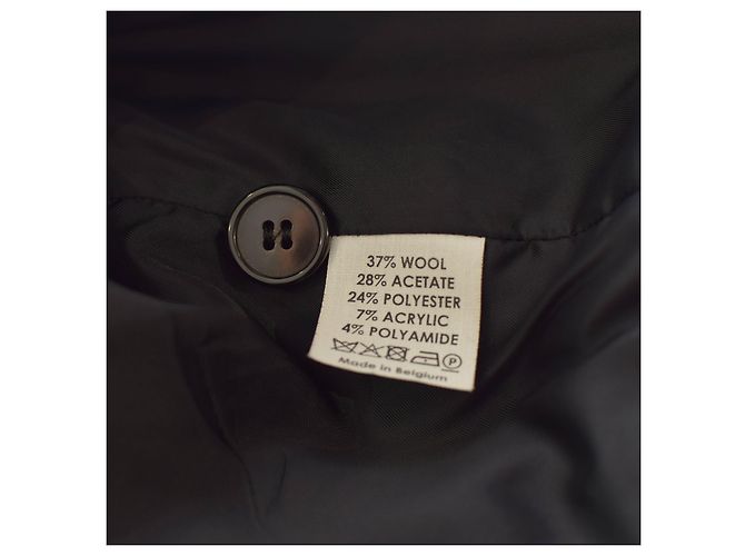Dries Van Noten Black Tweed Wool Blazer Jacket Size 40 - view 4