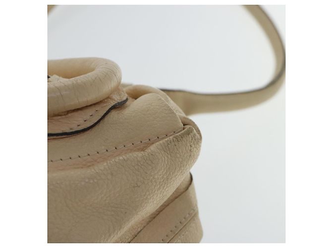 Chloé Borsa a spalla Chloe Paraty in pelle beige oro 2 vie Auth bs19071 D'oro - vista 10