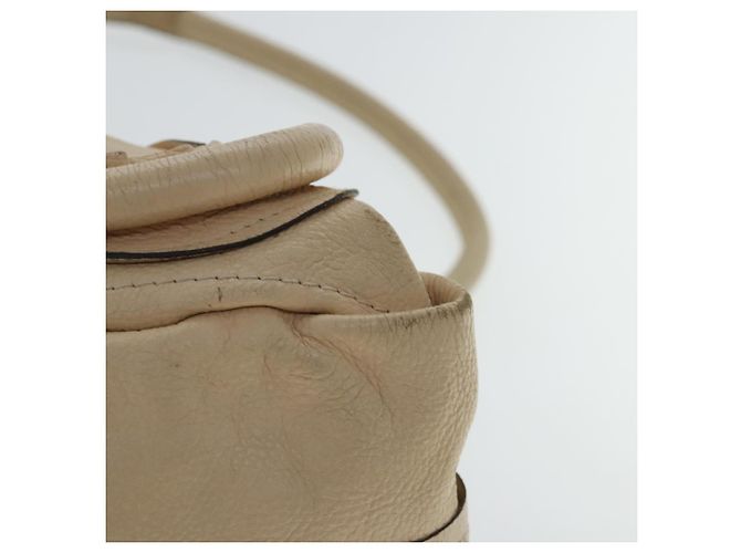 Chloé Borsa a spalla Chloe Paraty in pelle beige oro 2 vie Auth bs19071 D'oro - vista 16