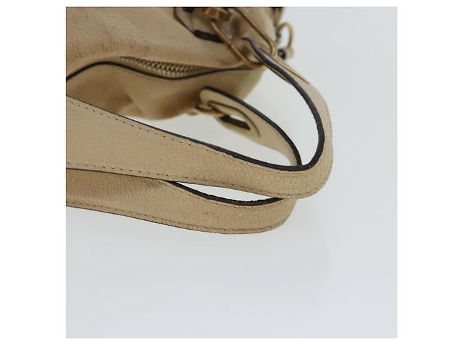 Chloé Borsa a spalla Chloe Paraty in pelle beige oro 2 vie Auth bs19071 D'oro - vista 7