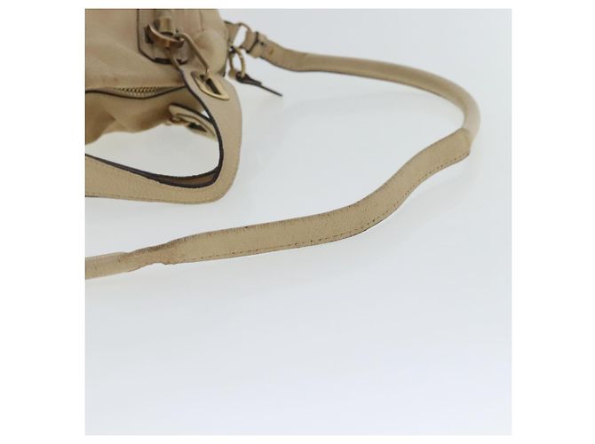 Chloé Borsa a spalla Chloe Paraty in pelle beige oro 2 vie Auth bs19071 D'oro - vista 8