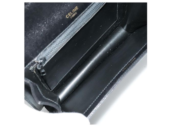 Céline Borsa a Spalla CELINE in Pelle Nera Oro Auth ar12705 Nero D'oro - vista 11