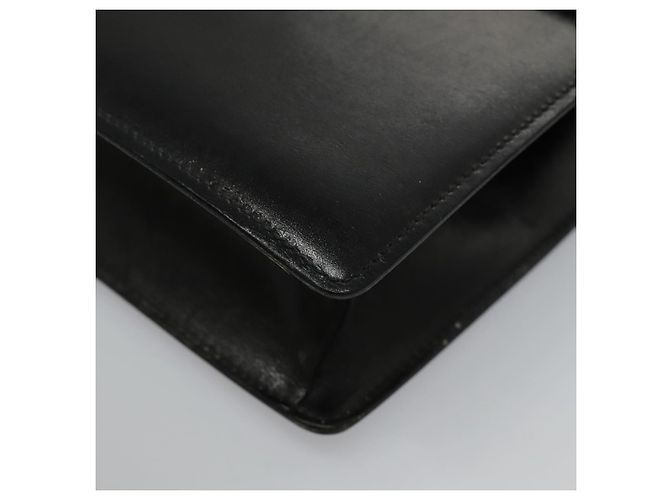Céline Borsa a Spalla CELINE in Pelle Nera Oro Auth ar12705 Nero D'oro - vista 14
