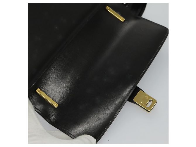Céline Borsa a Spalla CELINE in Pelle Nera Oro Auth ar12705 Nero D'oro - vista 19