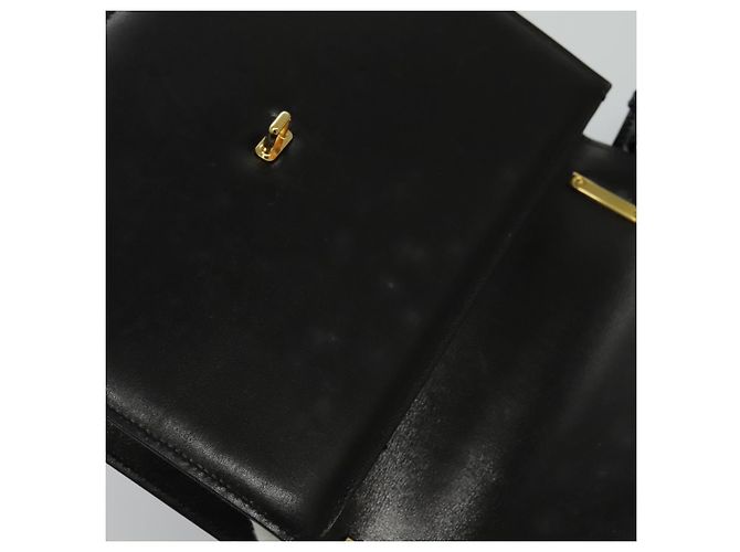 Céline Borsa a Spalla CELINE in Pelle Nera Oro Auth ar12705 Nero D'oro - vista 20