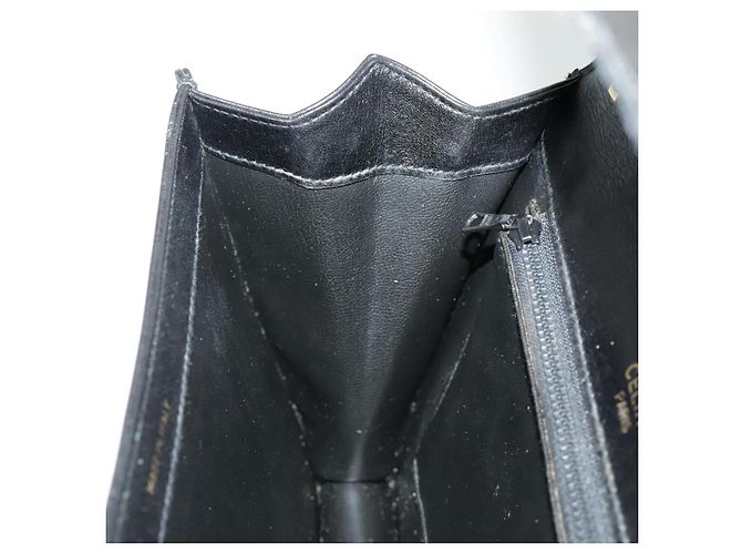 Céline Borsa a Spalla CELINE in Pelle Nera Oro Auth ar12705 Nero D'oro - vista 23