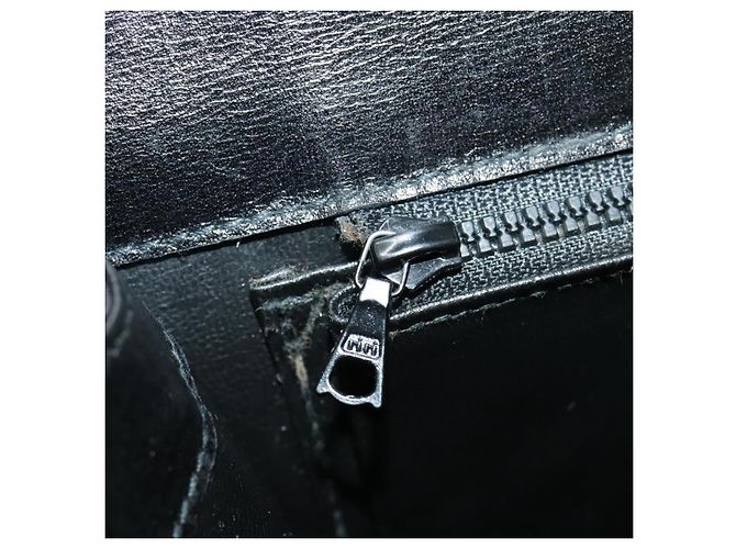 Céline Borsa a Spalla CELINE in Pelle Nera Oro Auth ar12705 Nero D'oro - vista 24