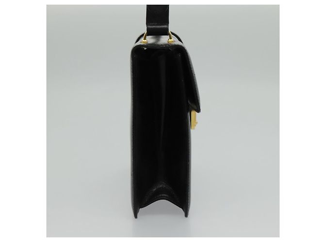 Céline Borsa a Spalla CELINE in Pelle Nera Oro Auth ar12705 Nero D'oro - vista 4