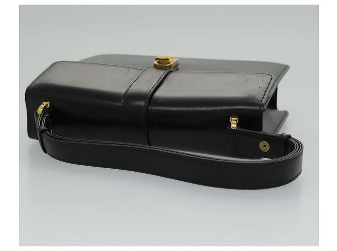 Céline Borsa a Spalla CELINE in Pelle Nera Oro Auth ar12705 Nero D'oro - vista 7