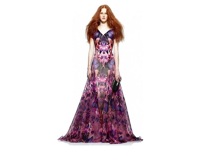 Orhid-Kleid Alexander McQueen Pre-Fall 2010 Mehrfarben - Ansicht 3