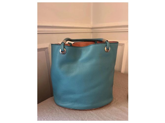 Flore Borsa a mano Lancel Flora Blu Rosa Bianco Pelle - vista 2