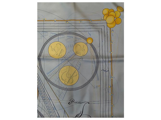 Hermès Seidentuch Die Musik der Sphären Hellblau - Ansicht 5