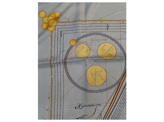 Hermès Seidentuch Die Musik der Sphären Hellblau - Ansicht 6