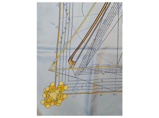 Hermès Seidentuch Die Musik der Sphären Hellblau - Ansicht 7