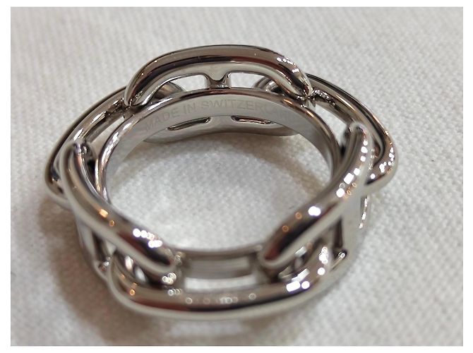 Anello per Foulard Hermès Argentato Metallo Taglia 62 Argento - vista 10