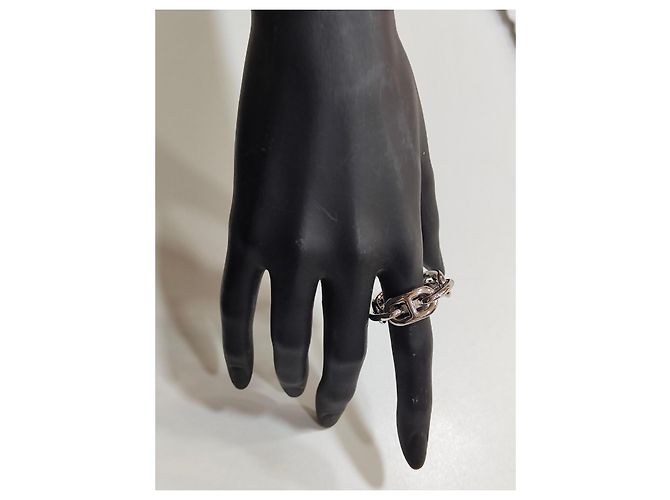 Anello per Foulard Hermès Argentato Metallo Taglia 62 Argento - vista 2
