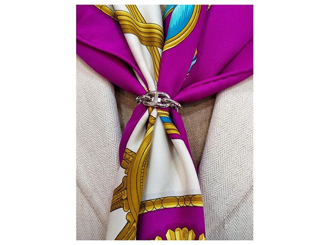 Anello per Foulard Hermès Argentato Metallo Taglia 62 Argento - vista 4